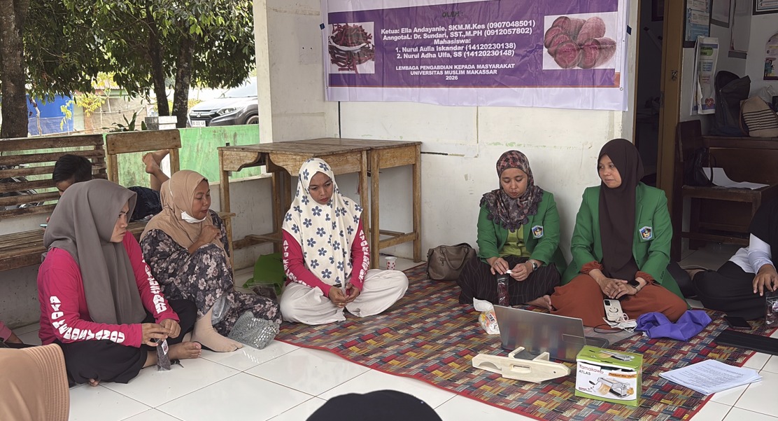 PKM Desa Mitra Dosen FKM UMI Dorong Inovasi Olahan Ubi Ungu di Desa Pucak, Kabupaten Maros